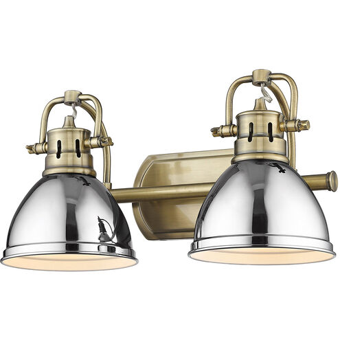 Duncan 2 Light 17 inch Aged Brass Bath Vanity Wall Light in Chrome